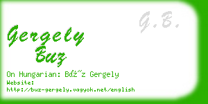 gergely buz business card